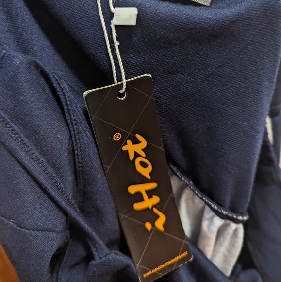 IHot women's XL blue halter top dress with floral flare knee length dress NWT - Picture 13 of 13